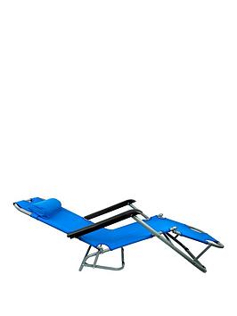 Product photograph of Streetwize Easirecline Sun Lounger - Blue from very.co.uk