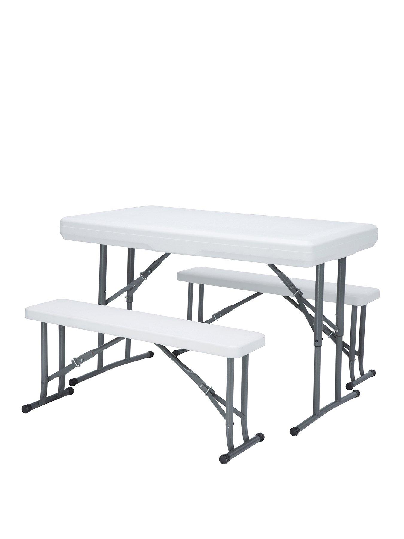 Folding bench deals and table set