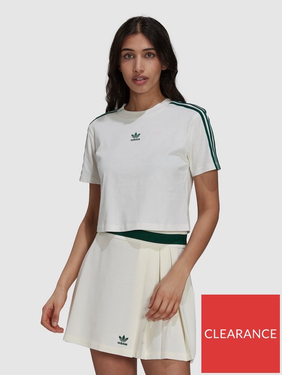 adidas Originals Tennis-Luxe Cropped Tee | very.co.uk