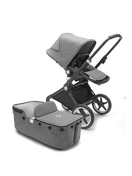 Bugaboo Lynx Pushchair Complete Carrycot And Pushchair Set Black/Grey Melange