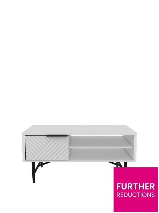 front image of melody-2-door-coffee-table-white