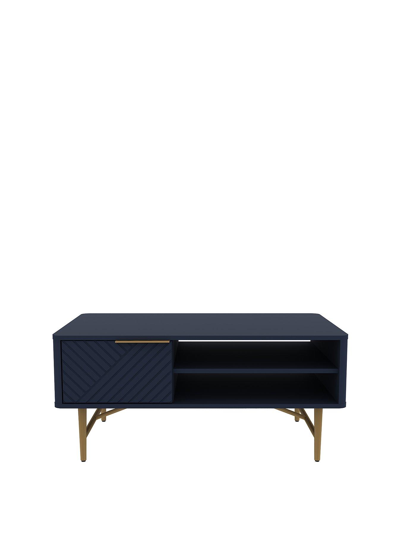 Product photograph of Very Home Melody 2 Door Coffee Table - Navy from very.co.uk