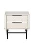  image of melody-2-drawer-bedside-chest-navy-blue-white