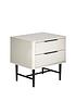  image of melody-2-drawer-bedside-chest-navy-blue-white