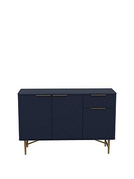 Product photograph of Very Home Melody 3 Door 1 Drawer Sideboard - Navy from very.co.uk