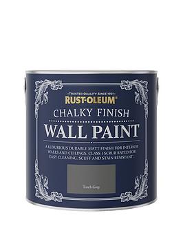 Product photograph of Rust-oleum Chalky Finish Wall Paint In Torch Grey Ndash 2 5-litre Tin from very.co.uk