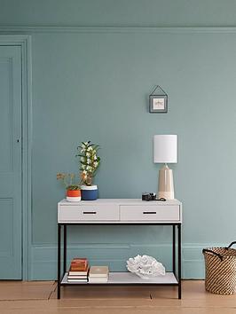 Product photograph of Rust-oleum Bathroom Wall Paint In Gresham Blue Ndash 2 5-litre Tin from very.co.uk