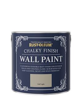 Product photograph of Rust-oleum Chalky Finish Wall Paint In Half Light Ndash 2 5-litre Tin from very.co.uk