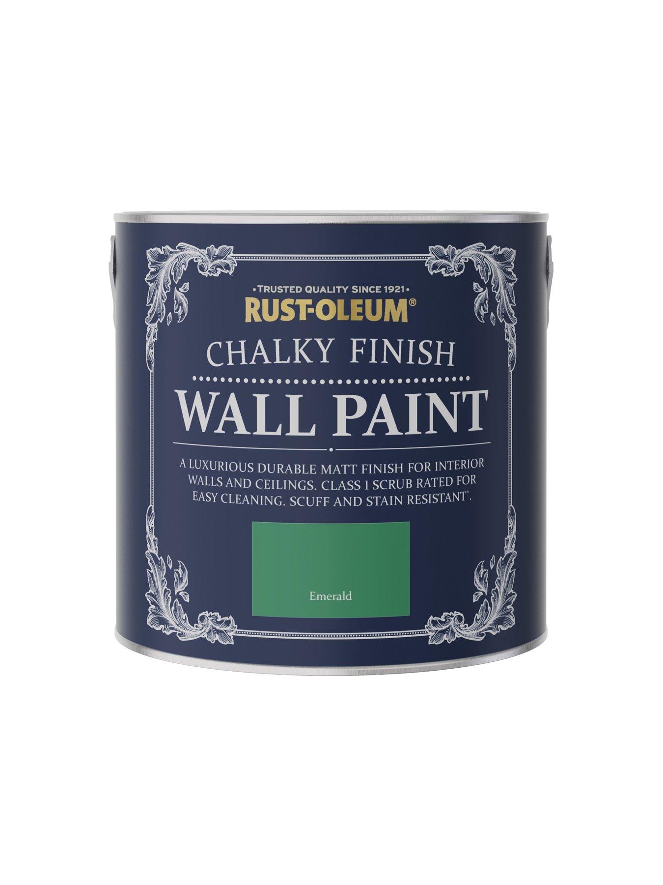 Product photograph of Rust-oleum Chalky Finish 2 5-litre Wall Paint Ndash Emerald from very.co.uk