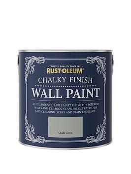 Product photograph of Rust-oleum Chalky Wall Paint Chalk Green 2 5l from very.co.uk