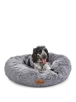 Product photograph of Silentnight Calming Donut Pet Bed - Grey - Medium Large from very.co.uk