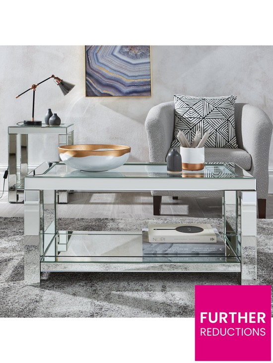 front image of freya-mirrored-coffee-table