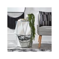 Arabella Mirrored Side Table - Silver