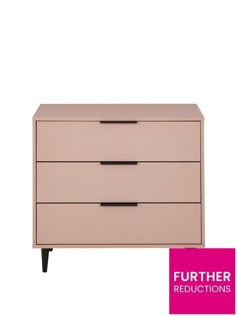 ashley-3-drawer-chest-pink