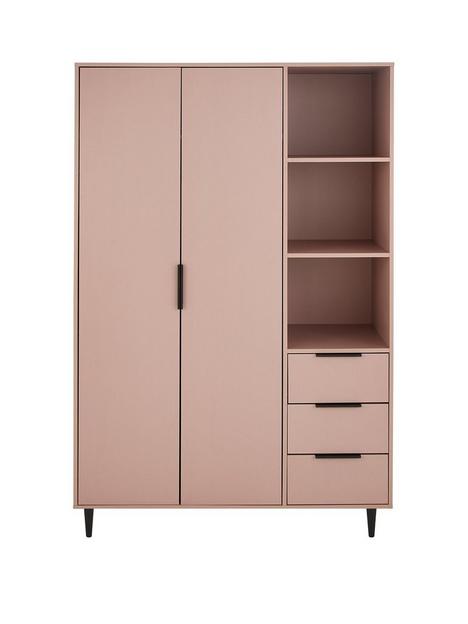 ashley-2-door-3-drawer-3-shelf-wardrobe-pink