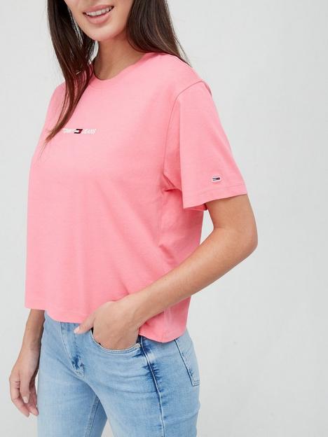 tommy-jeans-organic-cotton-linear-logo-t-shirtnbsp--pink