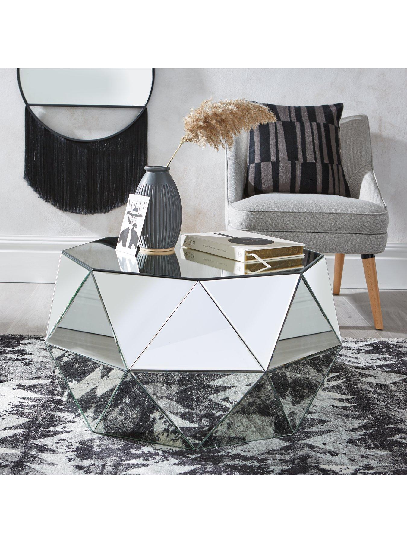 Product photograph of Very Home Arabella Mirrored Coffee Table from very.co.uk
