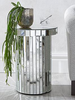 Product photograph of Very Home Azalea Mirror Top Side Table from very.co.uk