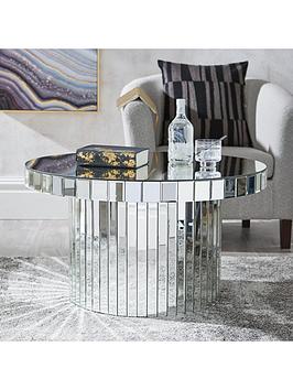 Product photograph of Very Home Azalea Mirror Top Round Coffee Table from very.co.uk
