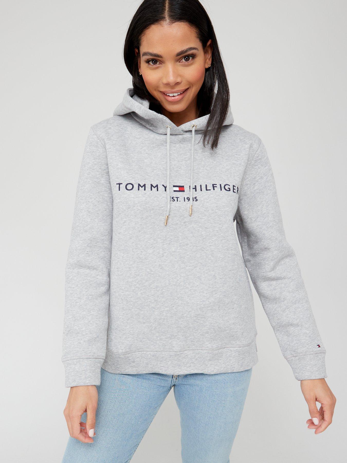 Tommy Hilfiger Heritage Logo Hoodie, Desert Sky at John Lewis & Partners