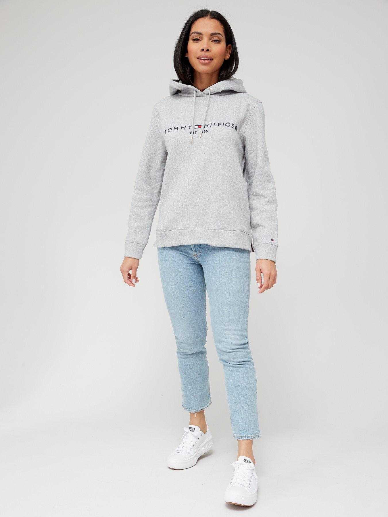 White Hoodie REGULAR TH CRYSTAL HOODIE Tommy Hilfiger, Women Sweatshirts  White Hoodie REGULAR TH CRYSTAL HOODIE Tommy Hilfiger, Women Sweatshirts