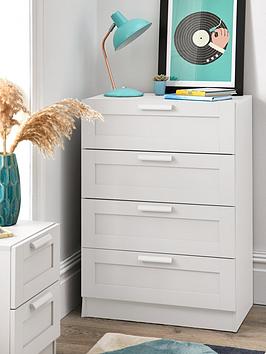 Product photograph of Everyday Taryn Kids 4 Drawer Chest - White from very.co.uk