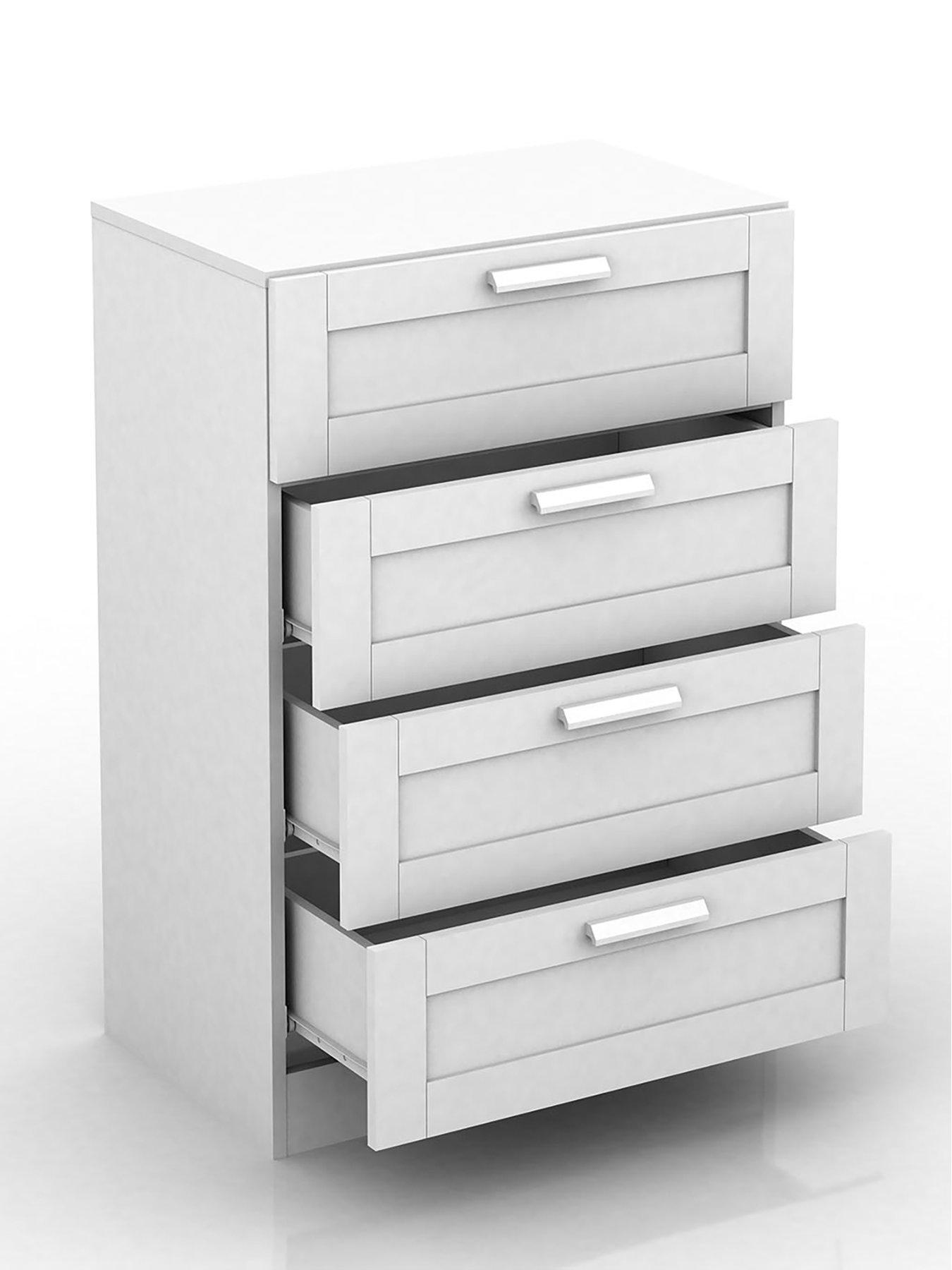 Image 4 of 5 of Everyday Taryn Kids 4 Drawer Chest - White