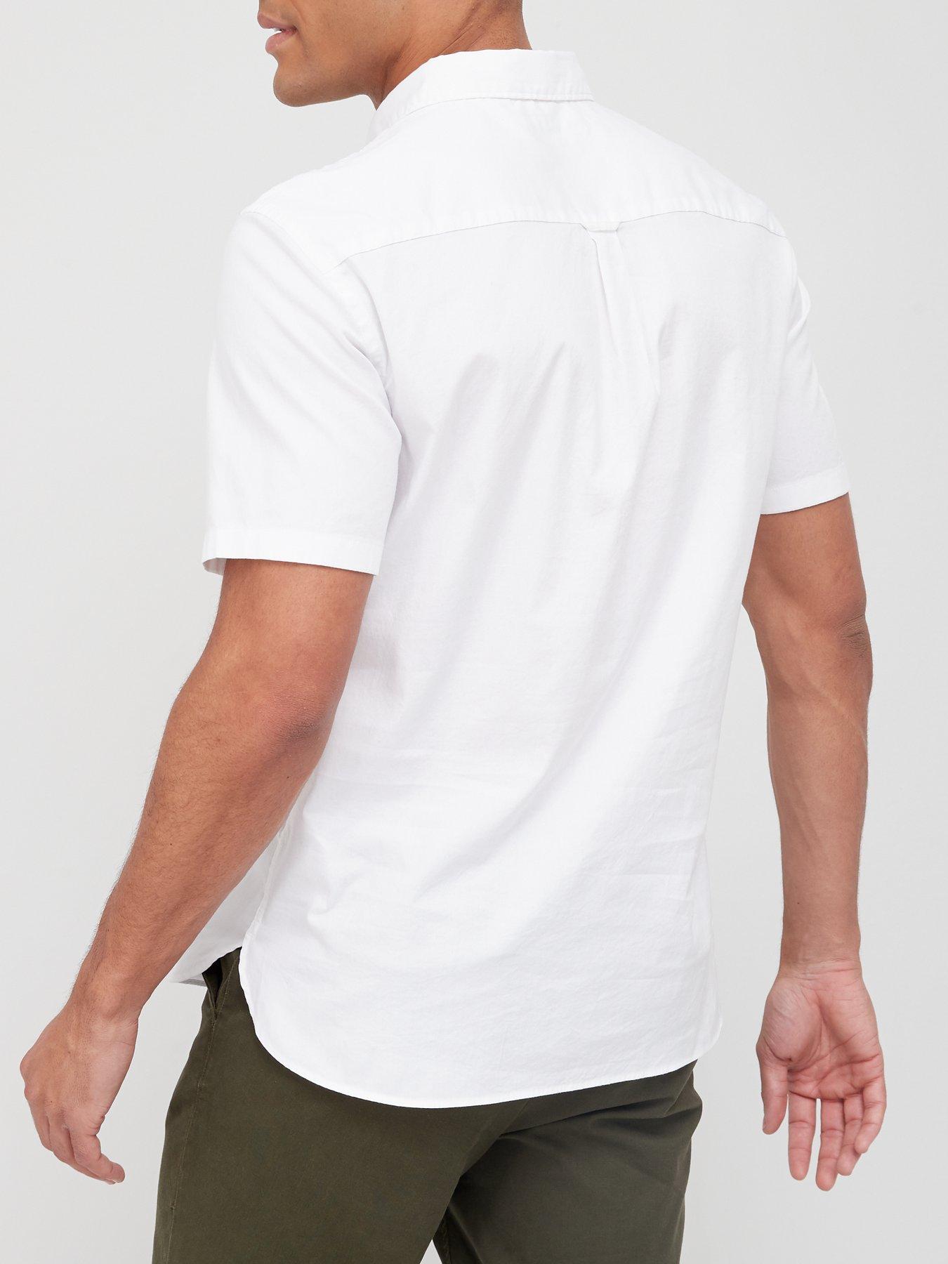 AllSaints Hawthorne Short Sleeve Shirt - White | very.co.uk