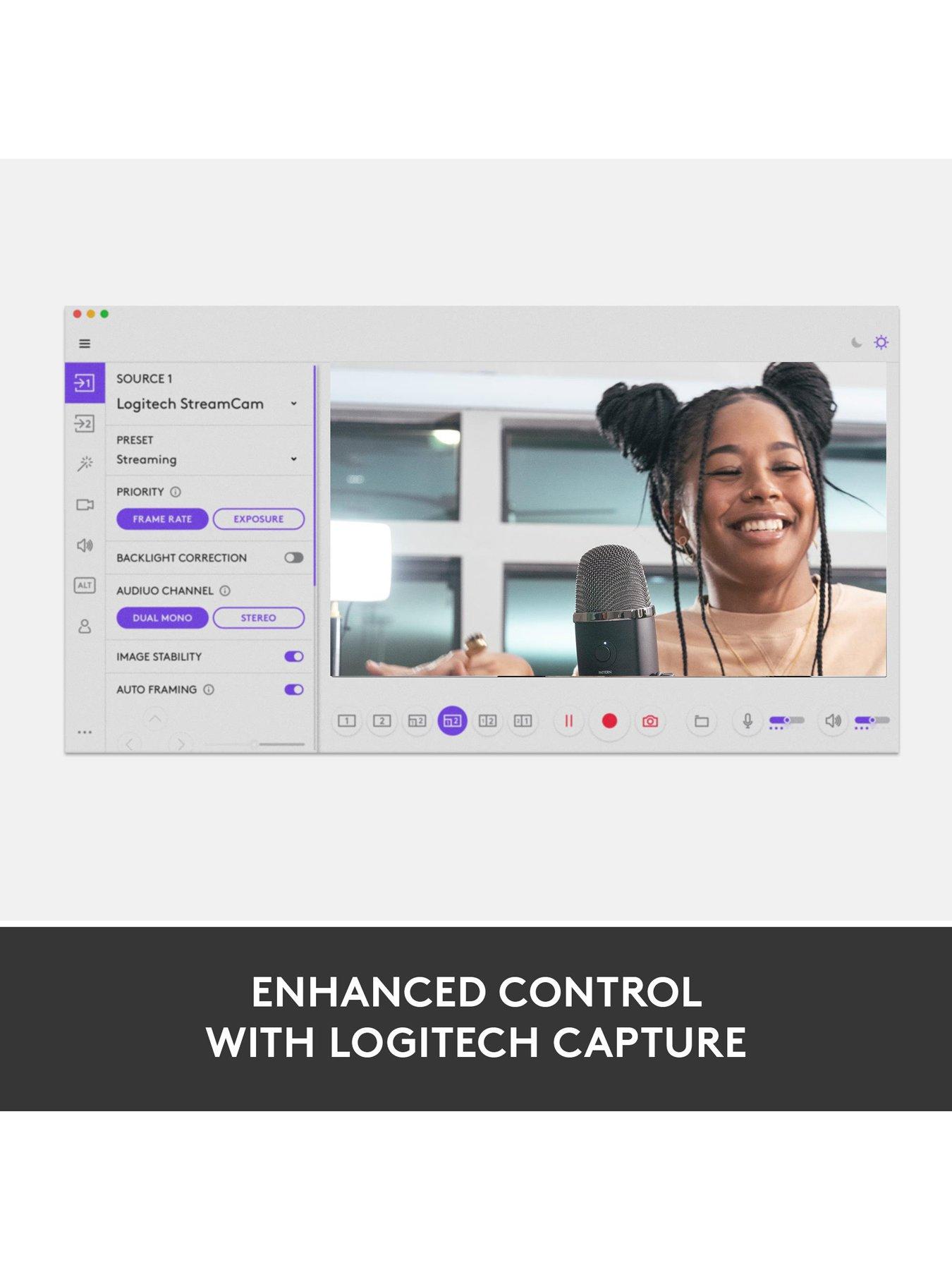 Image 7 of 7 of Logitech Streamcam Full HD 1080p Streaming USB-C Webcam, Superior, High Quality