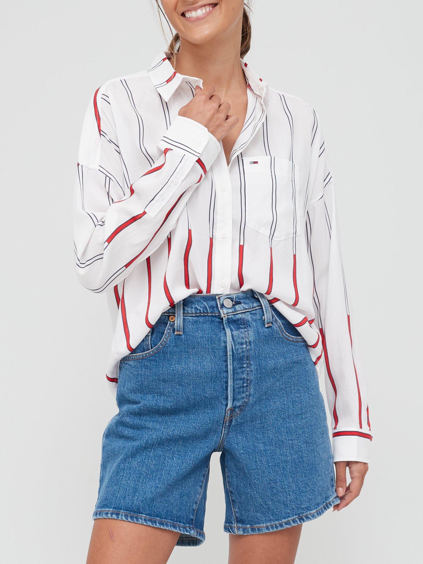 tommy hilfiger striped shirt womens