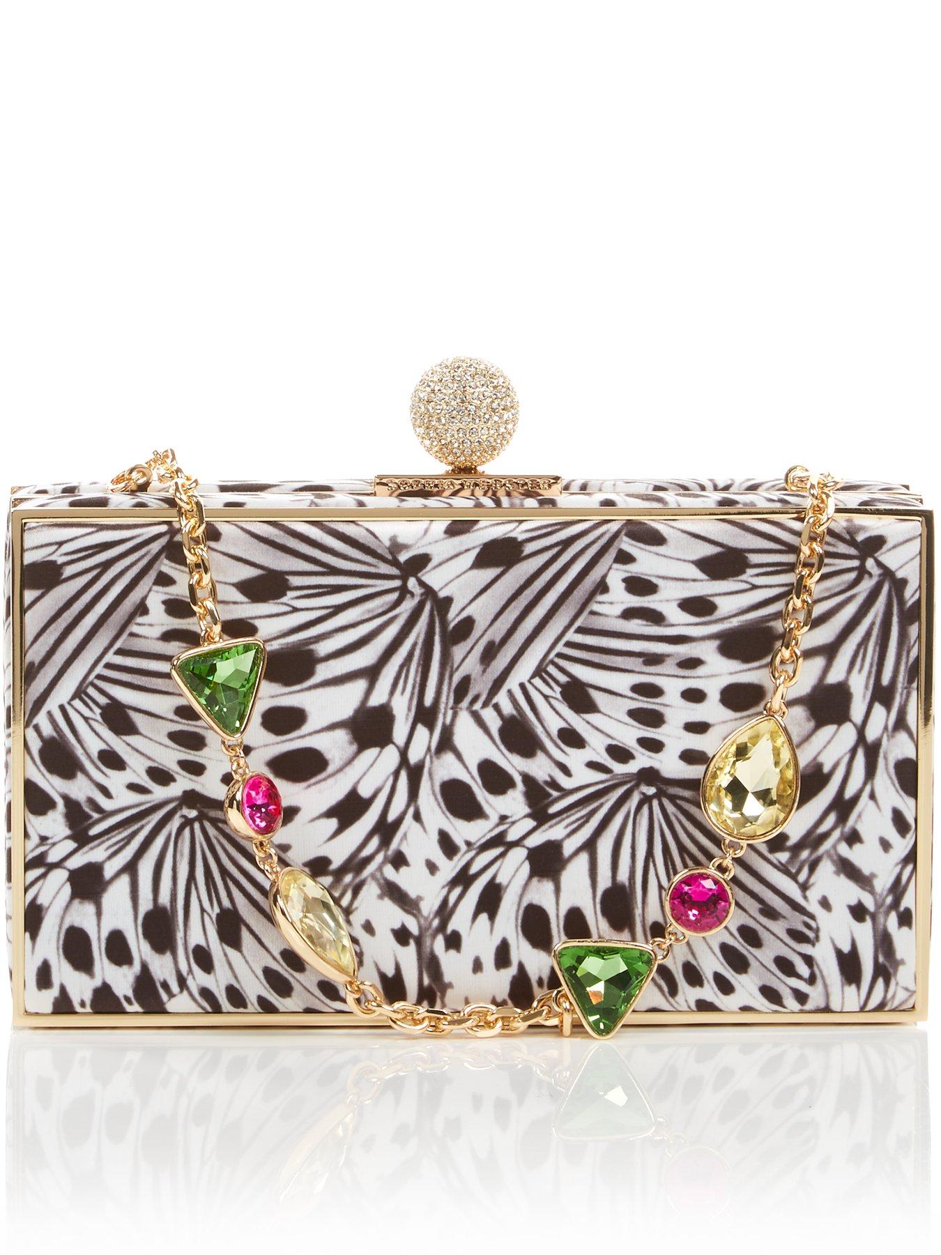 Sophia ster Clara Butterfly Box Clutch Bag Multi very.co.uk
