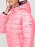  image of tommy-jeans-hooded-padded-tape-trim-jacket-pink