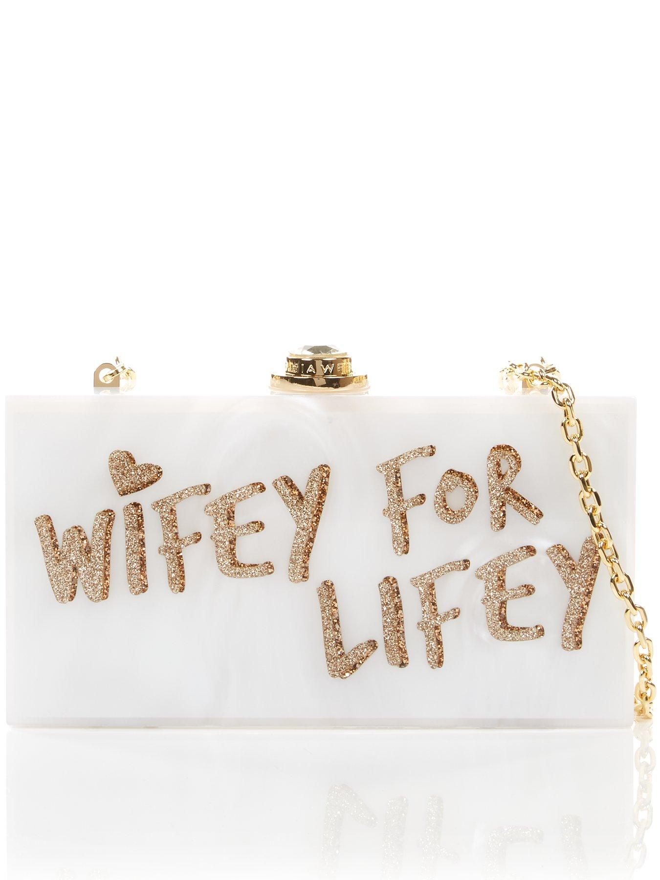 Sophia Webster Cleo Wifey For Lifey Box Bag - White | very.co.uk