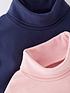 v-by-very-girls-2-pack-roll-neck-rib-tops-pinknavydetail