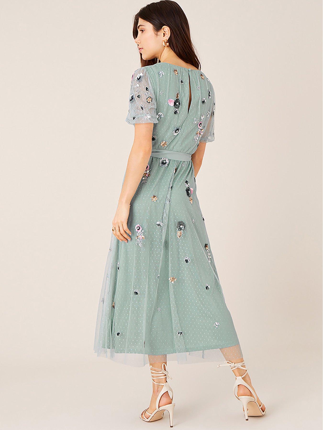 rosalie embellished midi dress