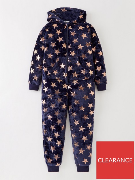 v-by-very-girls-metallic-printed-star-all-in-one-navy
