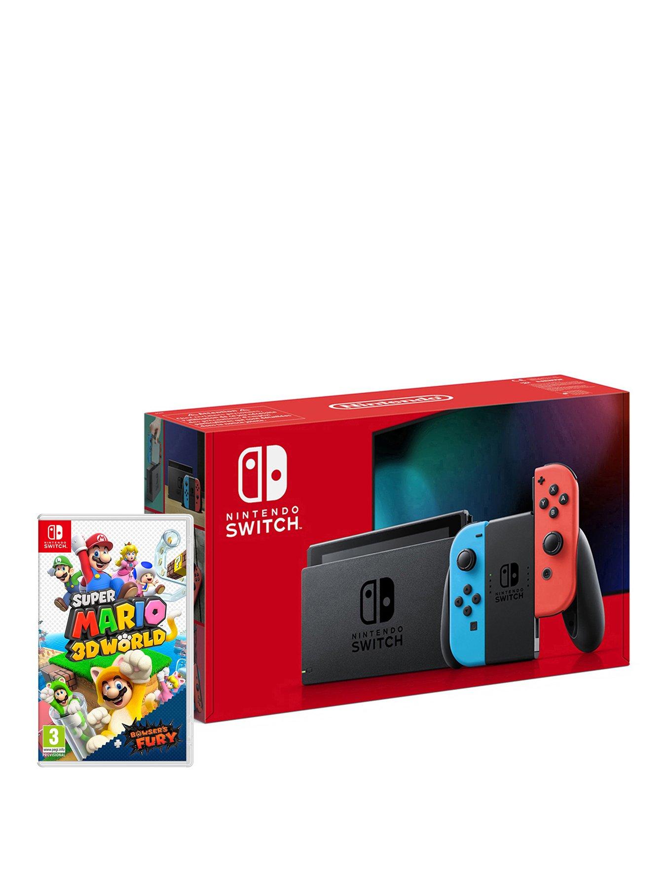 Nintendo Switch Neon Console with Super Mario 3D World + Bowser’s Fury