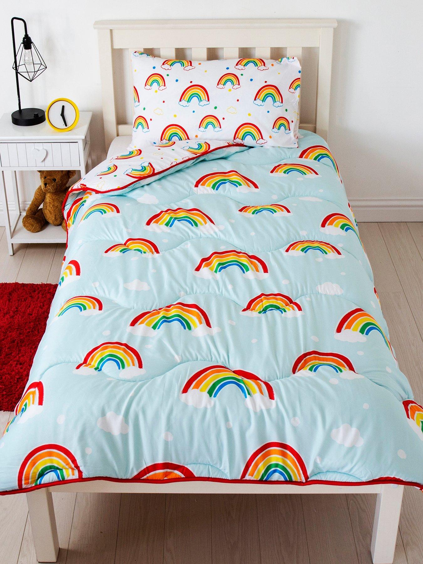 Rest Easy Sleep Better Rainbow Coverless Quilt 10.5 Tog Single With