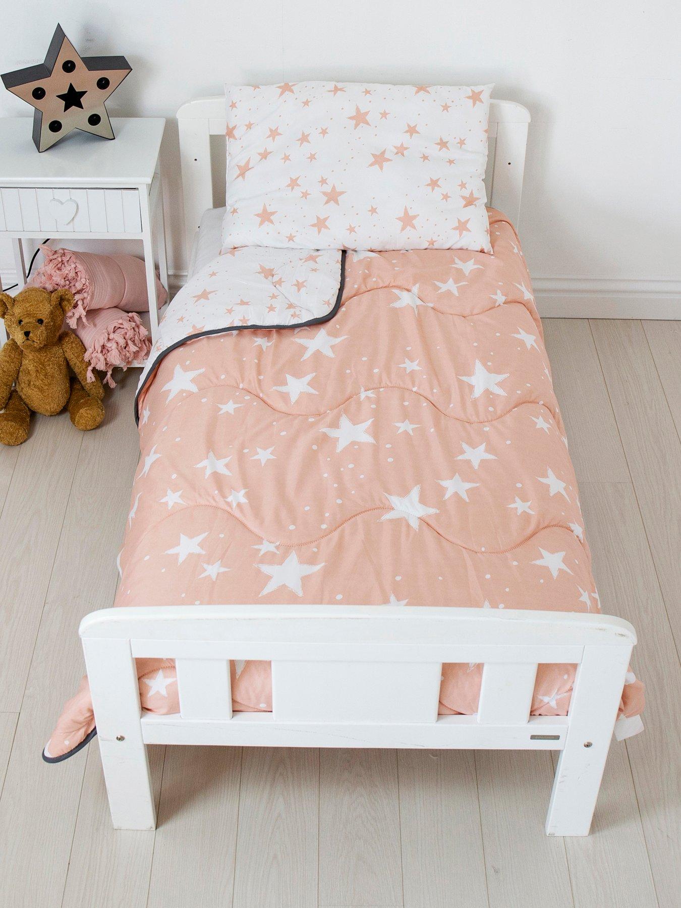 Rest Easy Sleep Better Pink Star Coverless Quilt 4 Tog With Filled Pillow Toddler Very