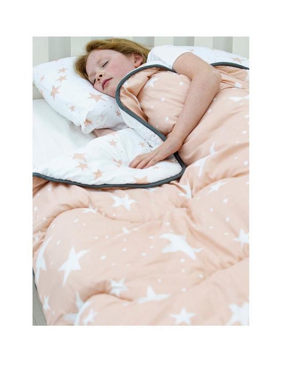 stillFront image of rest-easy-sleep-better-pink-star-coverless-quilt-4-tog-with-filled-pillow-toddler