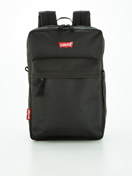 front image of levis-standard-issue-backpack-black