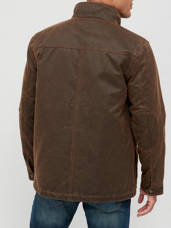 stillFront image of very-man-washed-field-jacket-brown