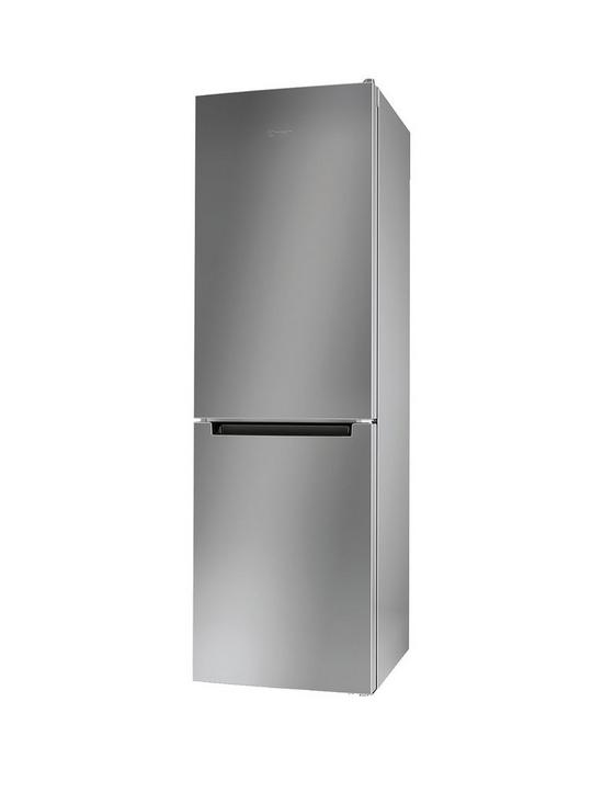 front image of indesit-li8s1es-fridge-freezer-silver