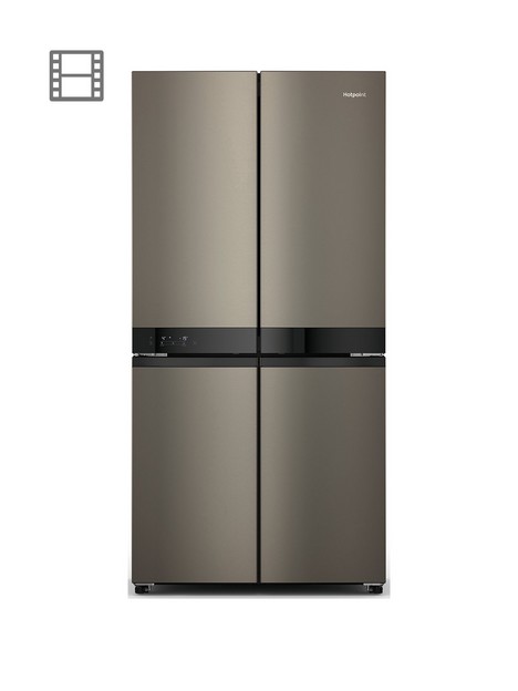 hotpoint-active-4-door-hq9u1bl-fridge-freezer-black-stainless
