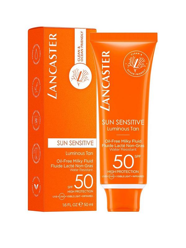 Image 2 of 5 of Lancaster Sun Sensitive Oil-Free Milky Face Fluid Sunscreen &amp; Sun Protection Cream SPF50 50ml