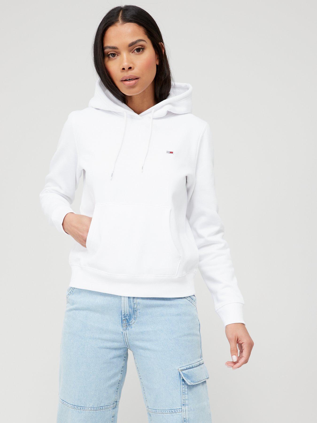 Tommy jeans shop white hoodie women's