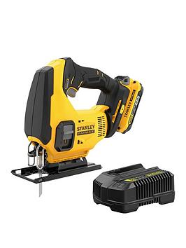 Product photograph of Stanley Fatmax V20 18v Cordless Jigsaw With Blade And Kit Box Sfmcs600d1k-gb from very.co.uk
