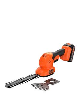 Product photograph of Black Decker 18v Cordless Li-ion Shear Shrubber With Blades Bcss18d1-gb from very.co.uk
