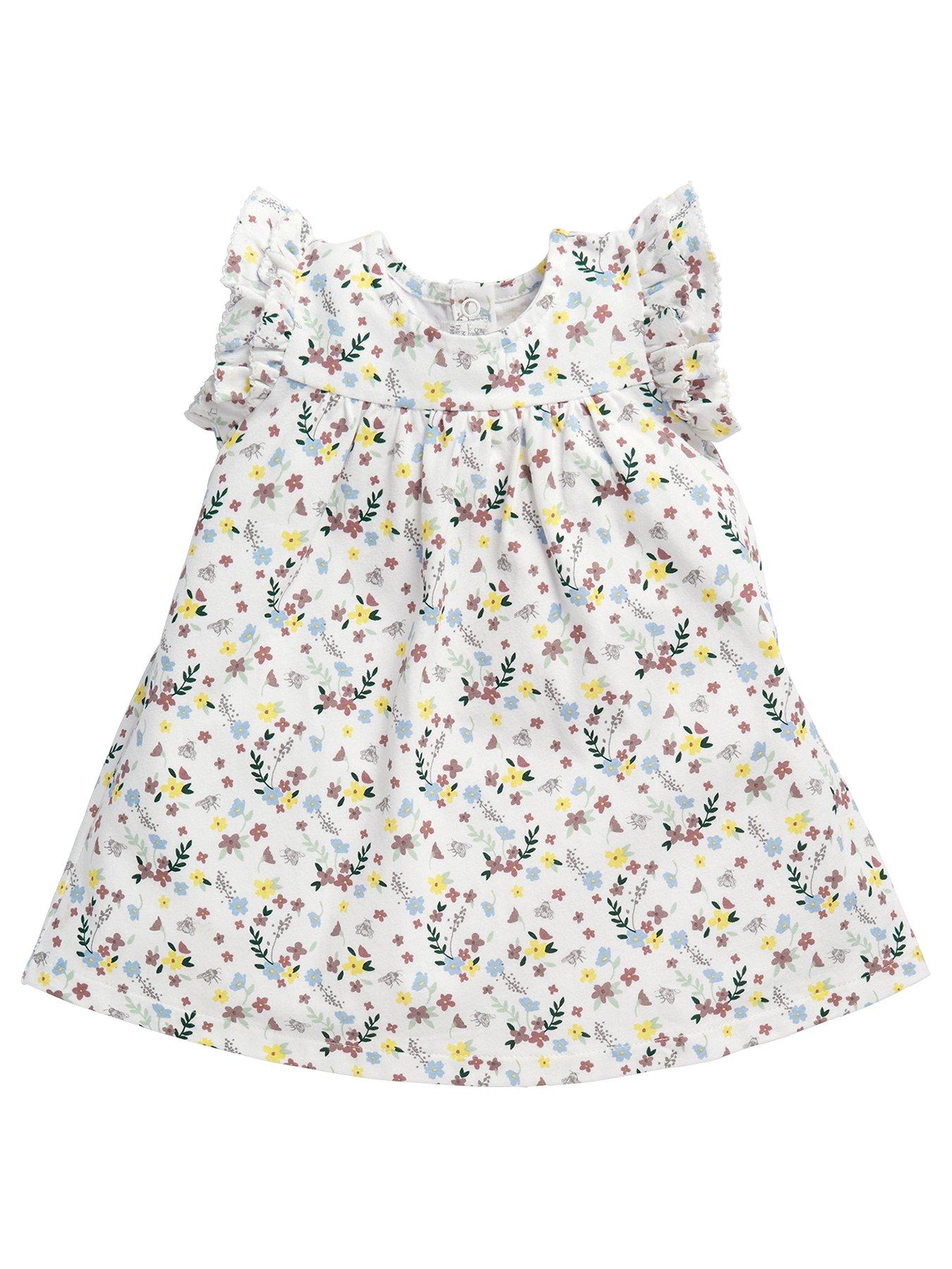 Mamas & Papas Baby Girls Jersey Floral Dress - Multi | very.co.uk