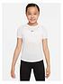  image of nike-girlsnbspdri-fit-one-short-sleeve-t-shirt-whiteblack